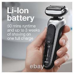 Braun 7 7025s Flex Rechargeable Wet Dry Men's Electric Shaver with Beard Trimmer