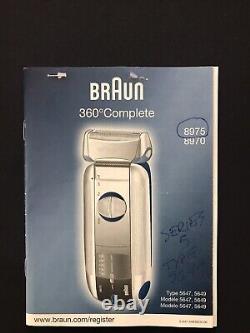 Braun Series 8000 360 Complete Model 8975 Shaver Very Nice & Clean! 8985 8995