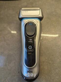 Braun Series 8 S8 Rechargable Wet/Dry Electric Shaver with Cleaner Base & Cleaners