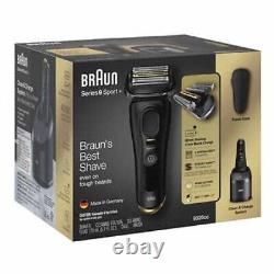 Braun Series 9 Sport+ Shaver, Clean & Charge System, Wet or Dry Use, Waterproof