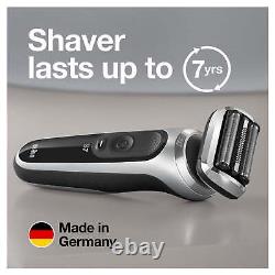 Men's Electric Shaver Wet Dry Rechargeable Cordless Razor Silver