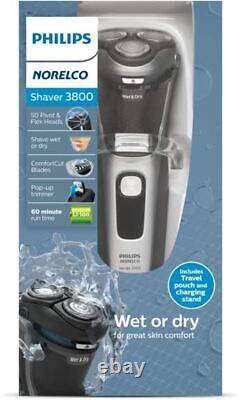 Philips Norelco Shaver 3800, Rechargeable Wet & Dry Shaver with Pop-up Trimmer