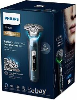 Philips S9982 Wet Dry Shaver SkinIQ Cleaning Pod GroomTribe app Pressure Guidanc