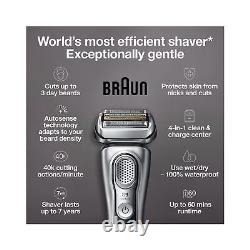 Braun Series 9 9370cc Rasoir électrique pour hommes rechargeable Wet & Dry avec nettoyage