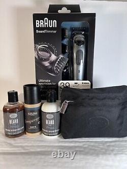 Ensemble-cadeau de tondeuse Braun avec lavage de barbe, revitalisant, rasoir Gillette et huile de barbe