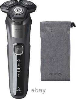Philips Série 5000 S5587 Rasoir électrique pour hommes Wet & Dry Gris carbone