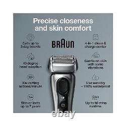 Rasoir électrique Braun pour hommes, Série 8 8457cc Rasoir électrique à grille avec précision