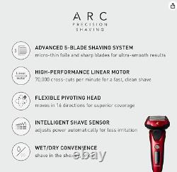 Rasoir électrique Panasonic ARC5 pour hommes avec tondeuse escamotable, 5 lames humides et sèches. Nouveau
