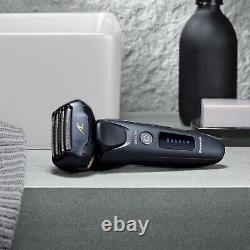 Rasoir électrique Panasonic ARC5 pour hommes avec tondeuse escamotable, utilisation humide ou sèche, lame à 5 branches ES-LV67-K
