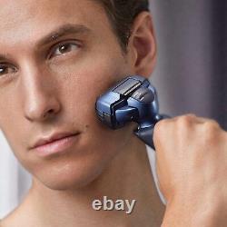 Rasoir électrique Panasonic Arc4 pour hommes, rasoir électrique à quatre lames humides et sèches, bleu