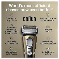 Rasoir électrique pour hommes avec tondeuse à barbe ProLift, rasoir étanche à sec et humide en or