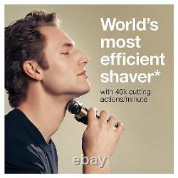 Rasoir électrique pour hommes avec tondeuse à barbe ProLift, rasoir étanche à sec et humide en or
