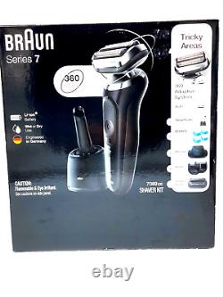 Rasoir électrique rechargeable pour hommes Braun Series 7 avec tondeuse de précision et bonus
