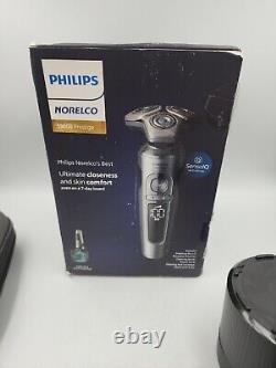 Traduction: Rasoir Philips Norelco S9000 Prestige rechargeable pour hommes, humide et sec avec précision